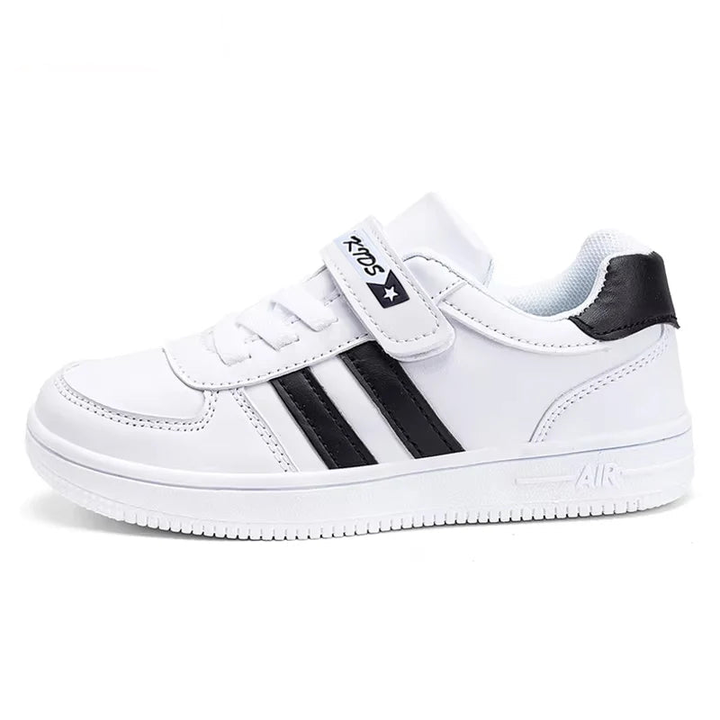 White sneakers with black stripes on a white background, featuring the NBGAGA brand.