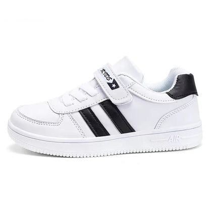 White sneakers with black stripes on a white background, featuring the NBGAGA brand.