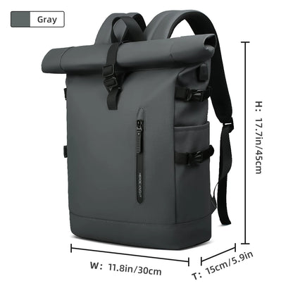 HK Expandable Travel Backpack Men Large Capacity Waterproof 15.6” Laptop Bag Hiking Rucksack Cycling Daypack Bag with USB Port - footmaxldn