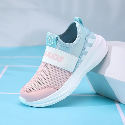 Girls Slip-On Sneakers - Lightweight Knit Kids Shoes | FootMaxLDN - footmaxldn