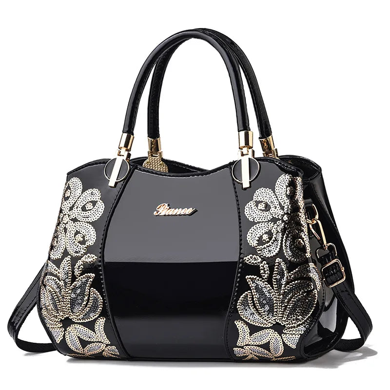 Glossy PU Shoulder Bag | Footmaxldn