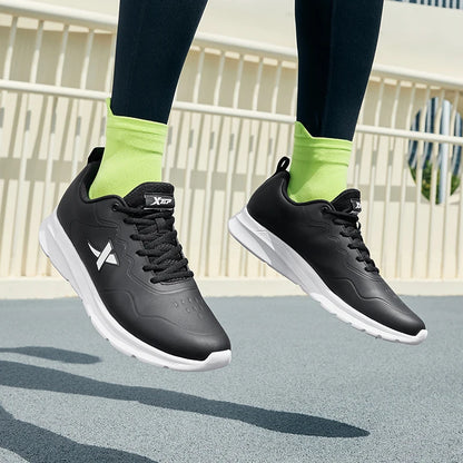 Xtep Running Shoes For Men 2024 Winter Leather Waterproof Sports Shoes Cushioning Wear-Resistant Jogging Sneakers 876419110051 - footmaxldn