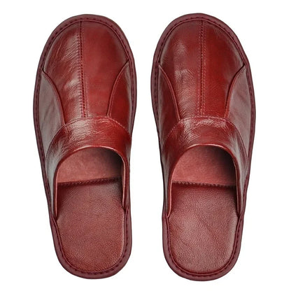 Men's Split Leather Indoor Slippers | Footmaxldn