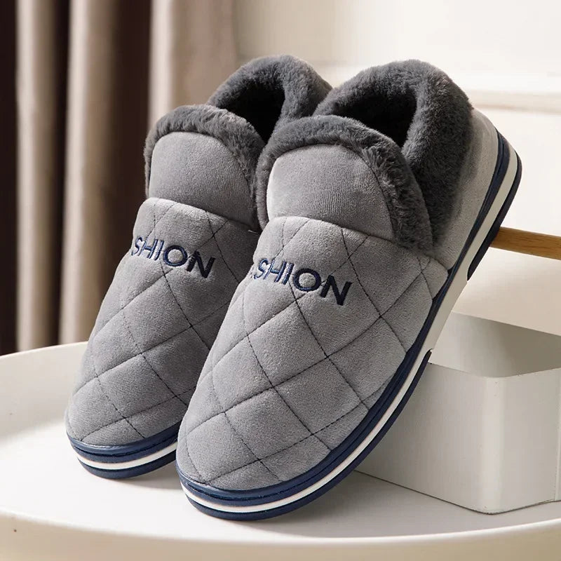 Men's Big Size Winter Waterproof Slippers - Non-Slip | Footmax - footmaxldn