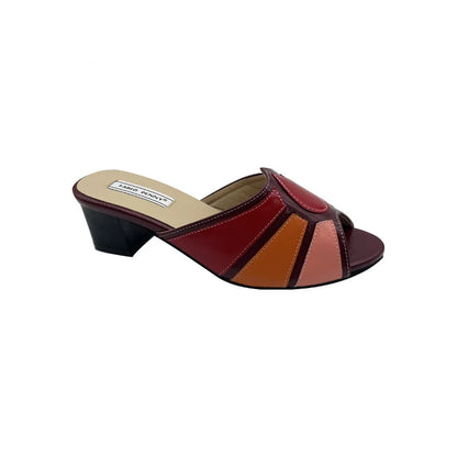 Fabio Penny Italian fashion design multi-color patchwork outdoor exquisite and elegant low-heeled slippers for ladies' banquets - footmaxldn