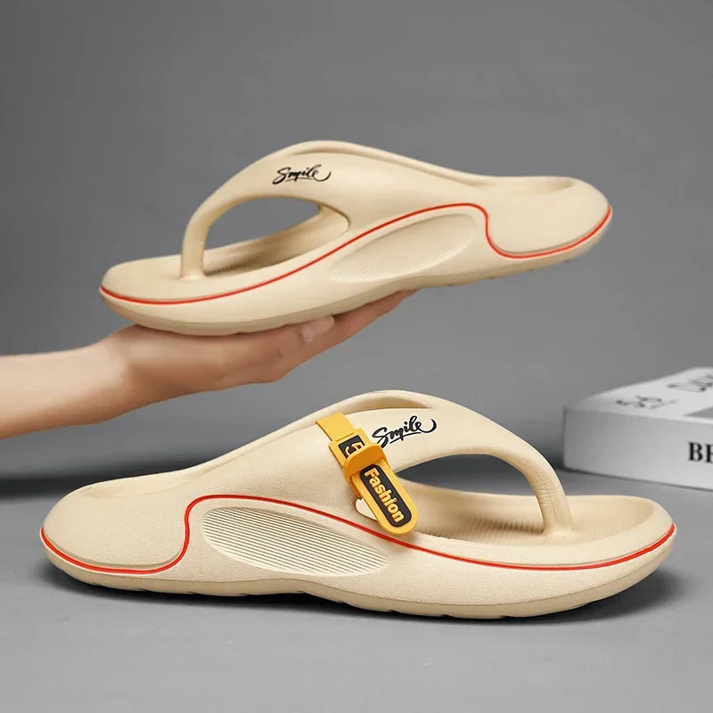 Men Platform Flip Flops Summer Thick Soft Sole EVA Slippers Outdoor Beach Sandals Anti-Slip Cloud Cushion Bathroom Slides Shoes - footmaxldn