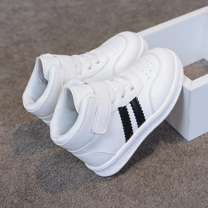 Footmaxldn Kids High-Top Sneakers — Hook & Loop, Non-Slip Rubber Sole