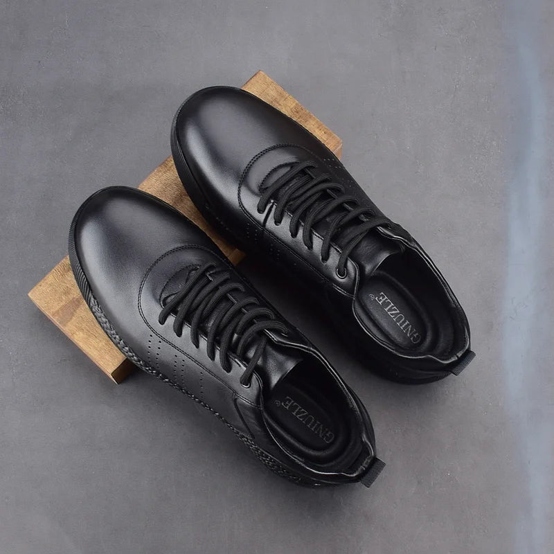 Footmax Men's Genuine Cowhide Leather Sneakers - footmaxldn