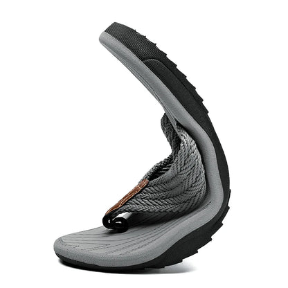 FootMax Men's Beach Flip Flops - Comfortable Outdoor Sandals Size 39-46 - footmaxldn