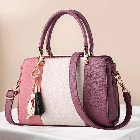 Women's Square Flap Shoulder Bag with Zip Closure | Footmaxldn