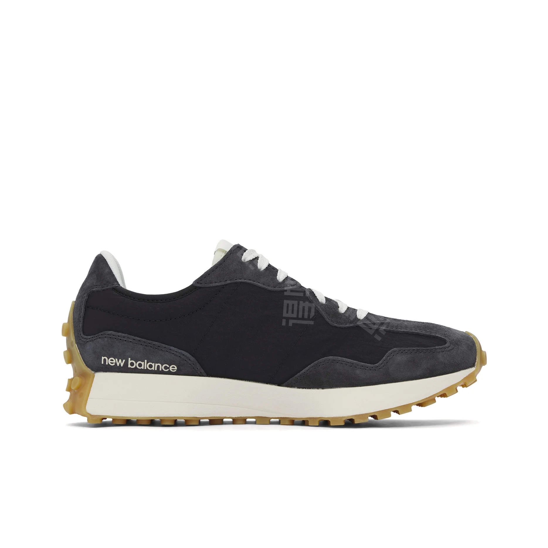 New Balance 327 Retro Running Shoes - Black & Blue Low-Cut Sneakers | Footmax - footmaxldn