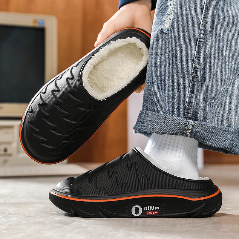 Men’s Plush-Lined Winter Slippers | Footmaxldn
