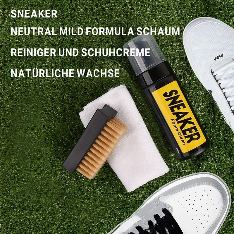 Footmax Sneaker Cleaning Kit - 3-Piece Dry Cleaning Spray Set for White Shoes