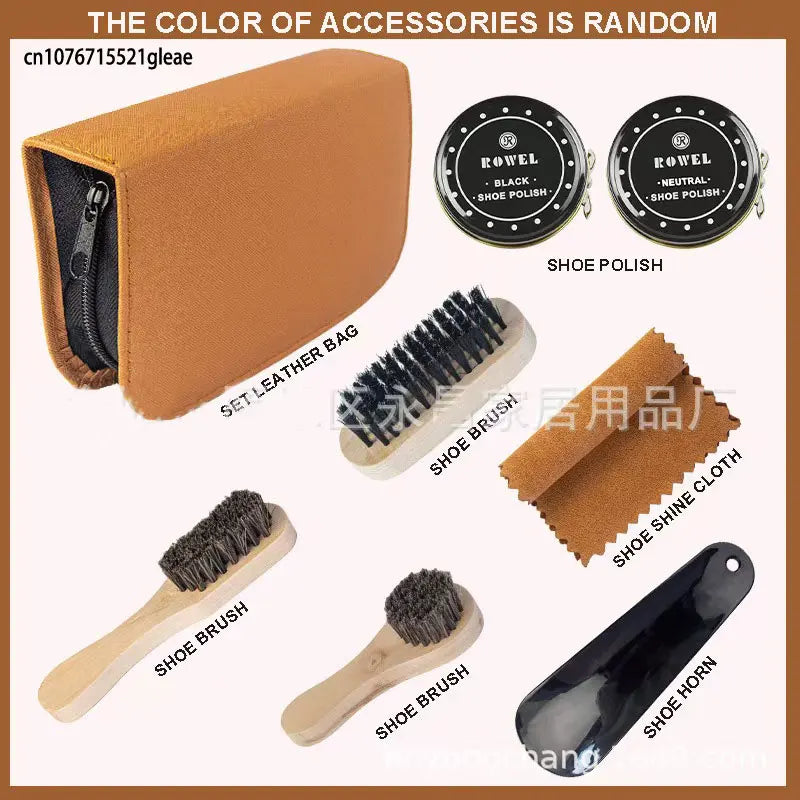 Footmax Leather Shoe Polish Set - Portable Cleaning Kit for Boots & Sneakers