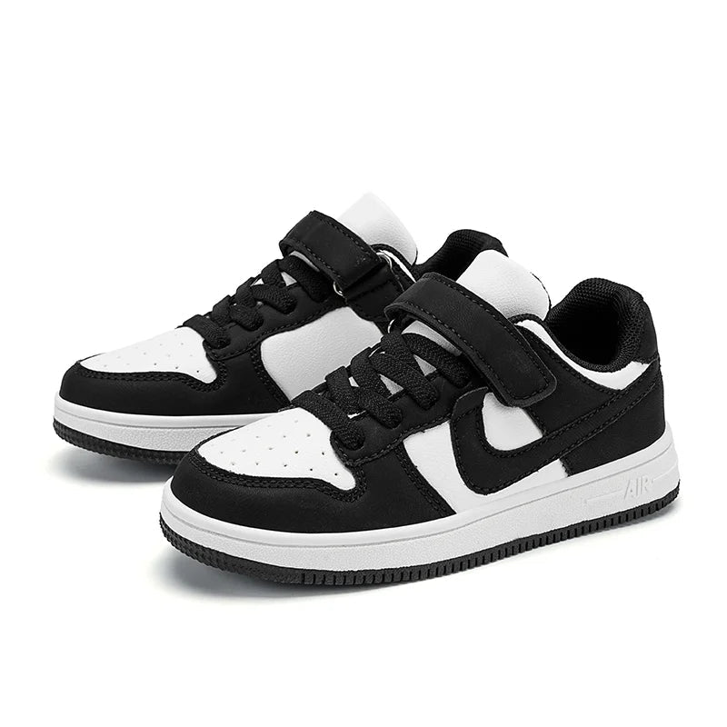 Boys and girls sports students non-slip light shoes children running shoes classic leather casual shoes size 29-39 - footmaxldn