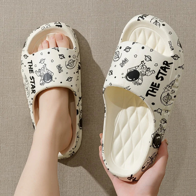 Non-Slip Bathroom Slippers - Women's Indoor Outdoor Summer Footwear - footmaxldn