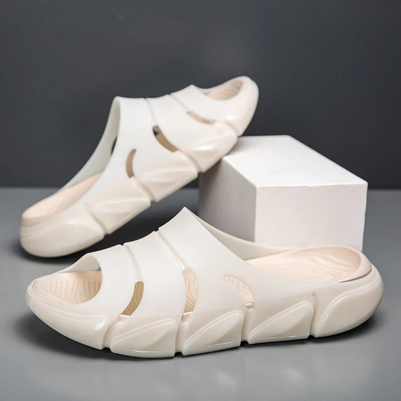 Footmaxldn Men's EVA Cushion Slides — Lightweight Outdoor & Beach Clogs