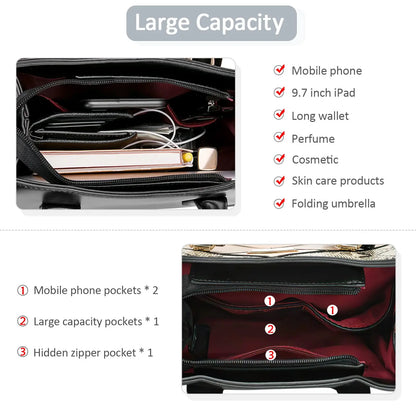 Footmax Multicolor Patchwork Snakeskin Tote Bag - Large Capacity Fashion Handbag for Women - footmaxldn