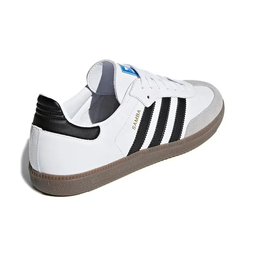 Adidas originals SAMBA OG Soft upper and relaxed foot feel low top shoes for men and women black and white gray - footmaxldn