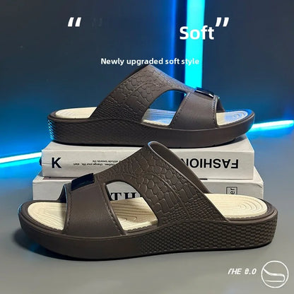 Footmaxldn Men's Slip-On Summer Sandals | Anti-Slip EVA Sole