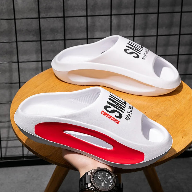 Cushioned Support Slides - Pain Relief Slippers for Men - footmaxldn