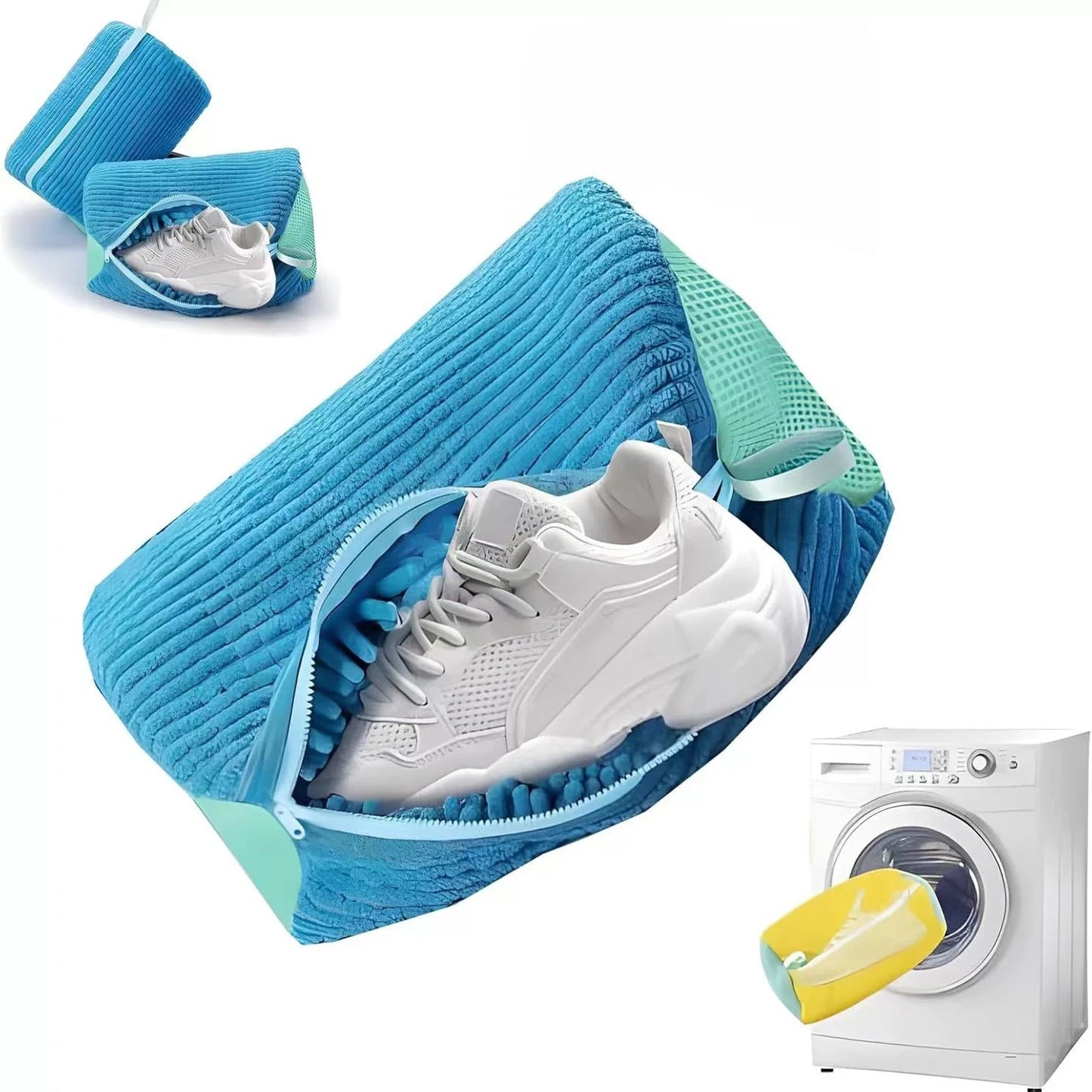 Footmax Shoe Washing Bag - Microfiber Laundry Net for Sneakers in Washing Machine