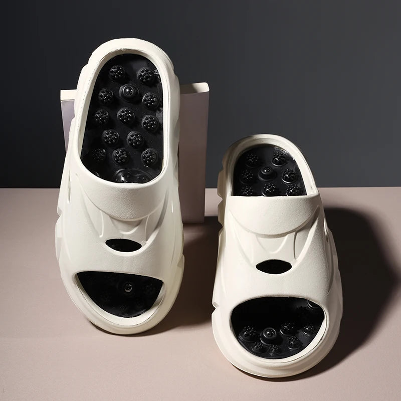 New Summer Men Massage Slippers Sides Indoor Outdoor Sandals Beach Casual Shoes Soft Sole Slides Men Flip-flops Men's Footwear - footmaxldn