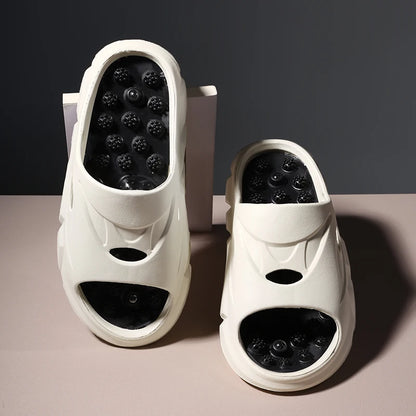 New Summer Men Massage Slippers Sides Indoor Outdoor Sandals Beach Casual Shoes Soft Sole Slides Men Flip-flops Men's Footwear - footmaxldn