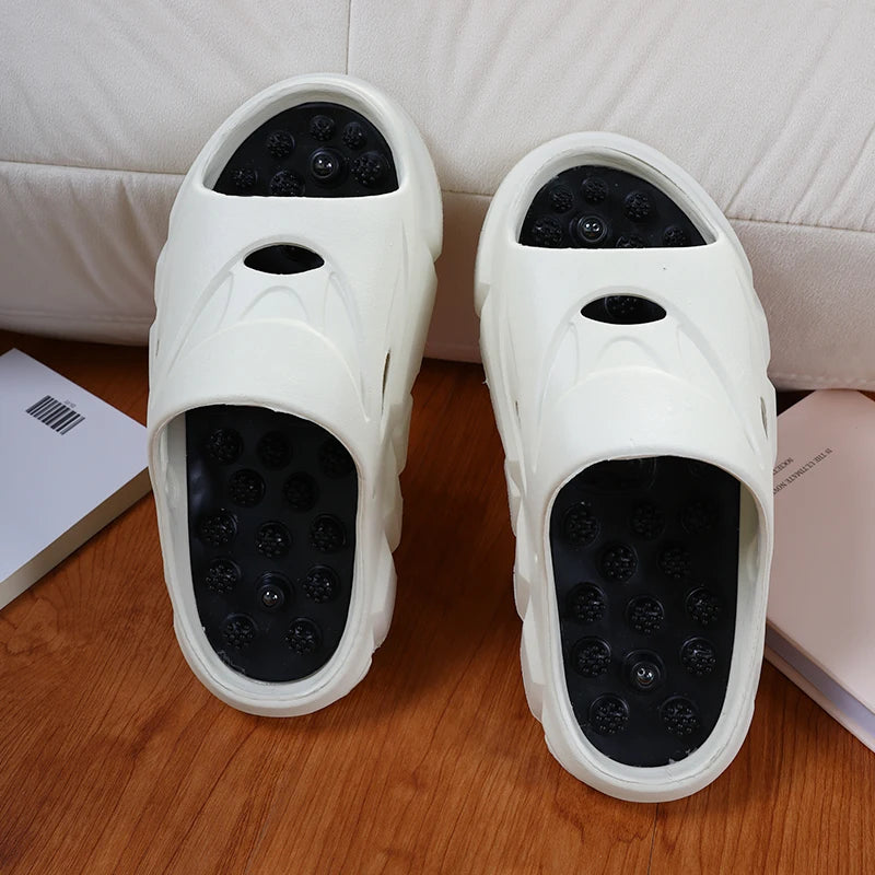 New Summer Men Massage Slippers Sides Indoor Outdoor Sandals Beach Casual Shoes Soft Sole Slides Men Flip-flops Men's Footwear - footmaxldn