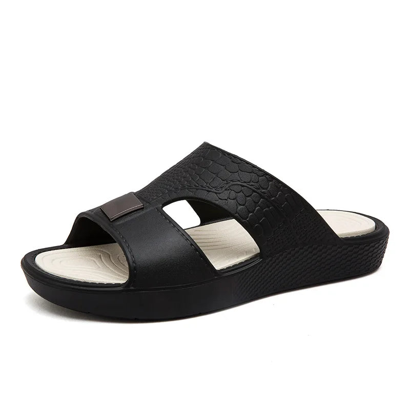 Footmaxldn Men's Slip-On Summer Sandals | Anti-Slip EVA Sole