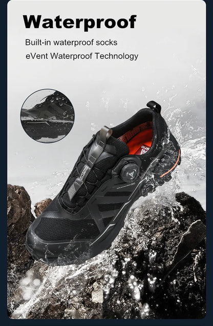 Footmax Waterproof Shoes for Men Sneakers Breathable Running Men's Sports Luxury Designer Gym Jogging Casual Black Trail Trainers