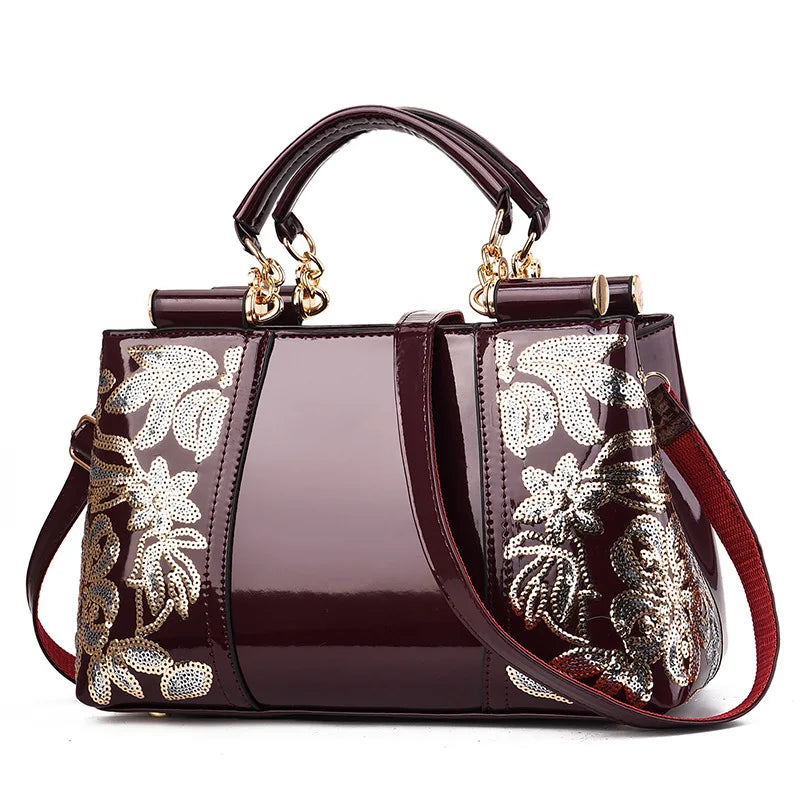 Glossy PU Shoulder Bag | Footmaxldn
