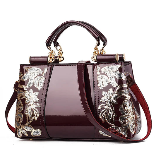 Glossy PU Shoulder Bag | Footmaxldn