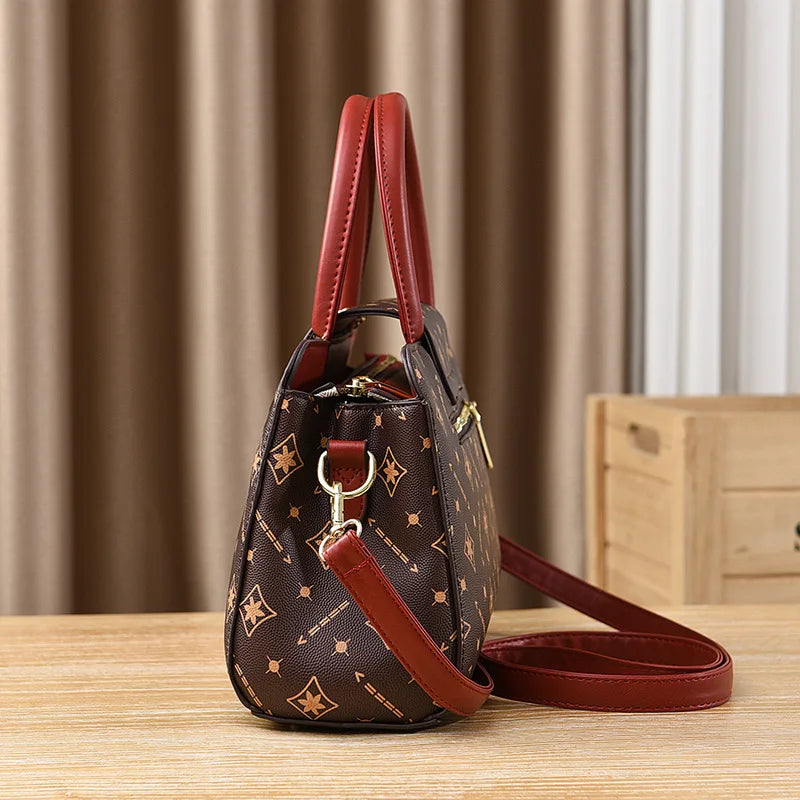 High Quality Leather Printing Handbags Purses Designer Women Bags Large Capacity Shoulder Crossbody Tote Bag New Trend Sac Women - footmaxldn