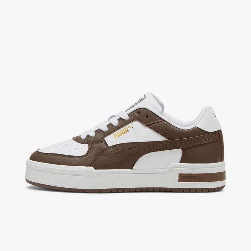 Puma CA Pro Classic Unisex Low-Top Leather Skate Shoes – Brown & White | footmaxldn - footmaxldn