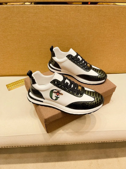Men's Luxury Leather Sneakers - Footmaxldn Designer Casual Shoes - footmaxldn