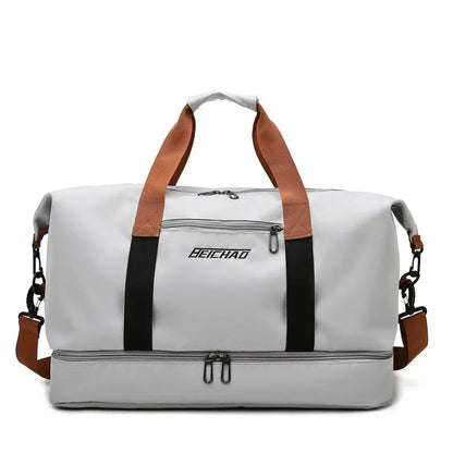 Footmax Travel Gym Bag - Portable Duffle Weekender with Shoulder & Crossbody Straps - footmaxldn