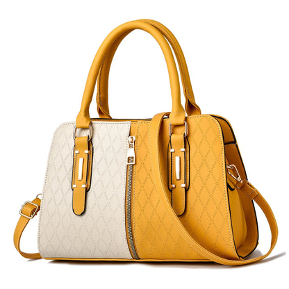 Women's Two-Tone Top Handle Bag | Footmaxldn - footmaxldn