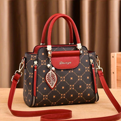Footmax Women's Large Capacity Handbag - Retro PU Leather Shoulder Crossbody Bag - footmaxldn