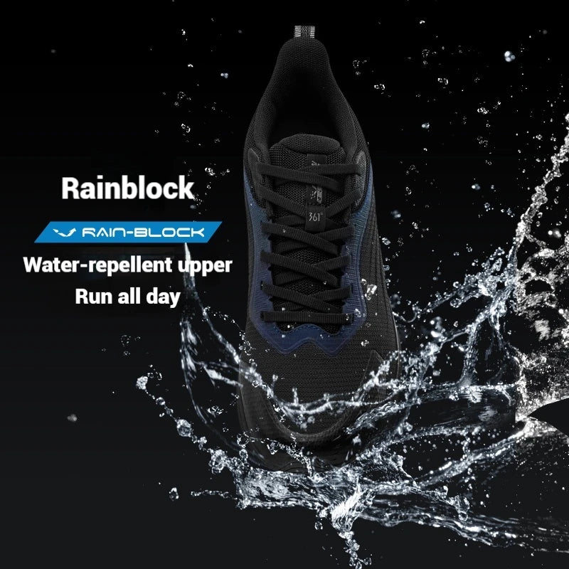 361 Degrees Rainblock Men Running Shoes New Mesh Lightweight Water Repellent Shock-Absorbing Jogging Male Sneakers 672432216 - footmaxldn