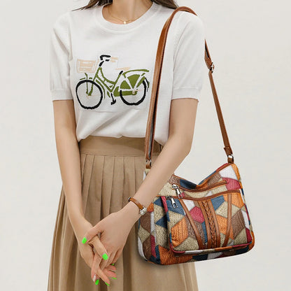 Blue Vintage Crossbody Bag - Retro Handbag for Women | footmaxldn - footmaxldn