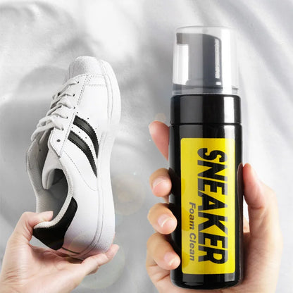 Footmax 3-in-1 Shoe Cleaner - 150ml Water-Free Foam Kit with Brush & Towel for White Suede