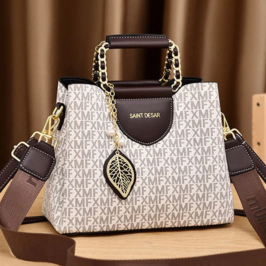 Women's Square Shoulder Bag with Zip Closure | Footmaxldn