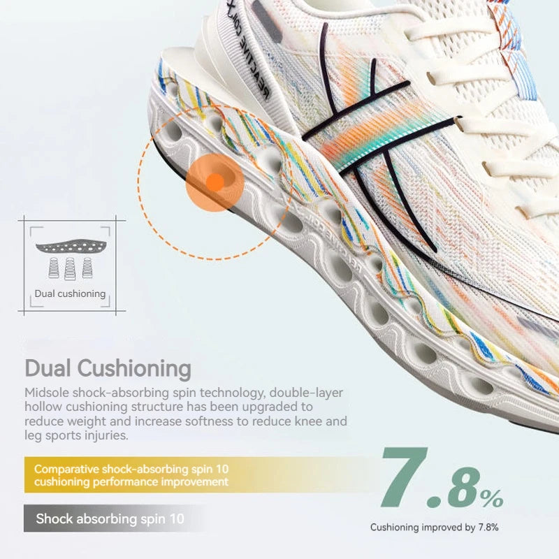 Xtep Reactive Coil 11.0 Running Shoes For Men 2024 Summer Sports Shoes Shock Absorption Rebound Soft Sneakers 976219110026 - footmaxldn