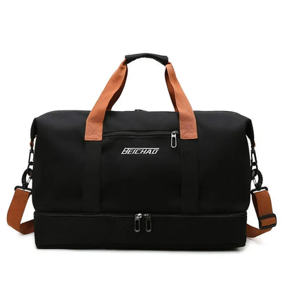 Large Capacity Travel Gym Bag Short-distance Luggage Portable Fitness Bags Shoulder Crossbody Handbags Men's Sports Waterproof B - footmaxldn