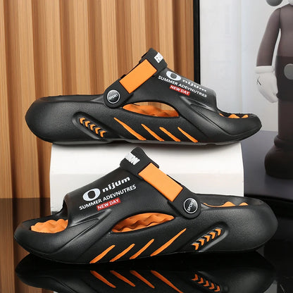 Men Slippers 2025 New Summer EVA Soft-soled Platform Slides Sandals Indoor Outdoor Walking Beach Shoes Flip Flops Mens Shoes - footmaxldn
