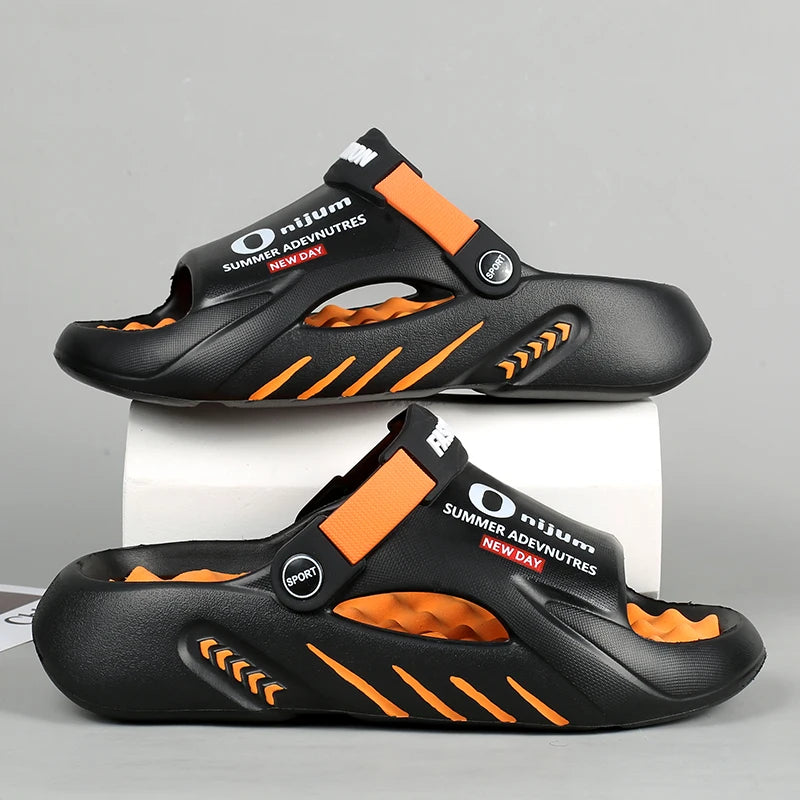 Men Slippers 2025 New Summer EVA Soft-soled Platform Slides Sandals Indoor Outdoor Walking Beach Shoes Flip Flops Mens Shoes - footmaxldn