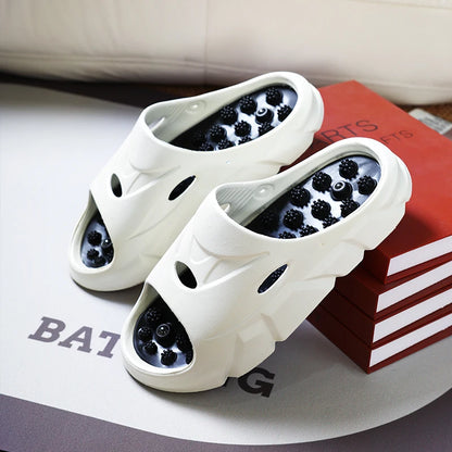 New Summer Men Massage Slippers Sides Indoor Outdoor Sandals Beach Casual Shoes Soft Sole Slides Men Flip-flops Men's Footwear - footmaxldn