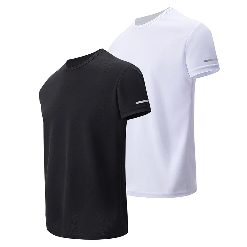 Footmaxldn Men's Quick-Dry Sports T-Shirt | Lightweight Crew Neck Running Tee