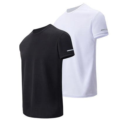 Footmaxldn Men's Quick-Dry Sports T-Shirt | Lightweight Crew Neck Running Tee